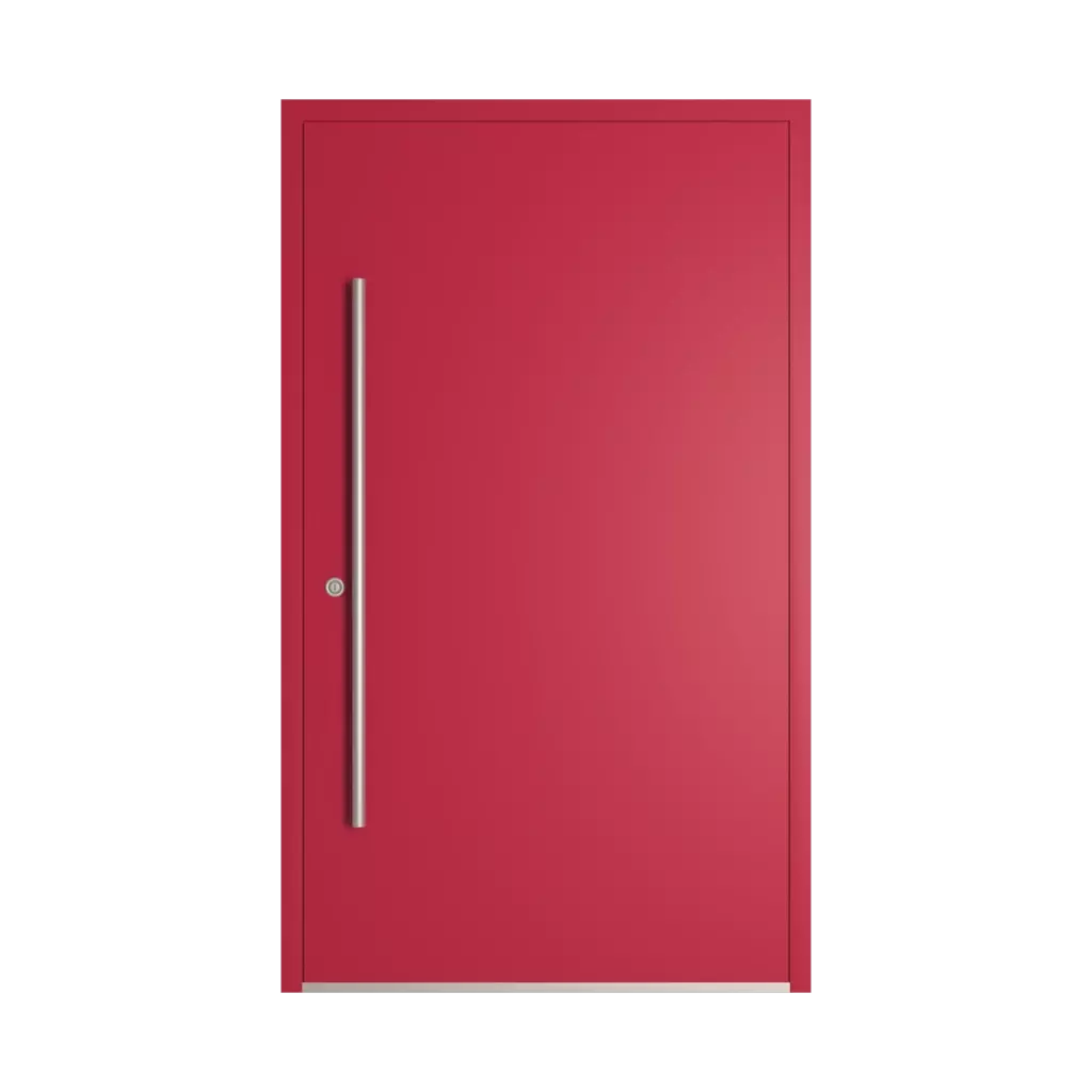 RAL 3027 Raspberry red entry-doors models-of-door-fillings dindecor 6013-pvc-black  