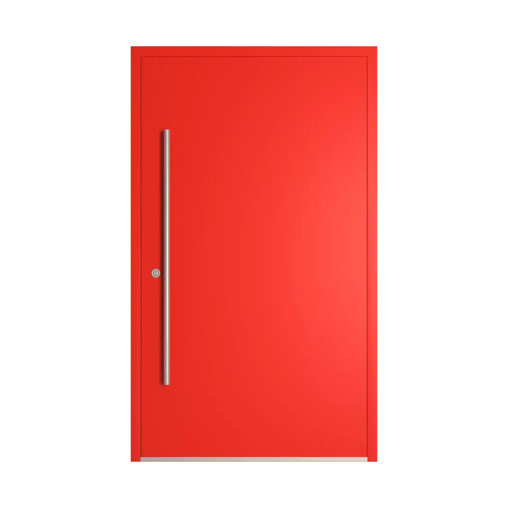 RAL 3028 Pure red entry-doors models-of-door-fillings dindecor 6008-pvc  