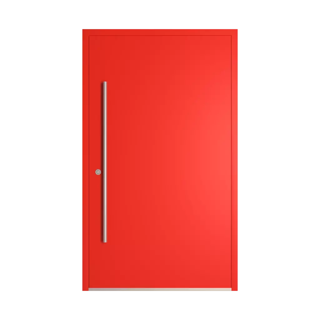 RAL 3028 Pure red entry-doors models-of-door-fillings dindecor model-6129  