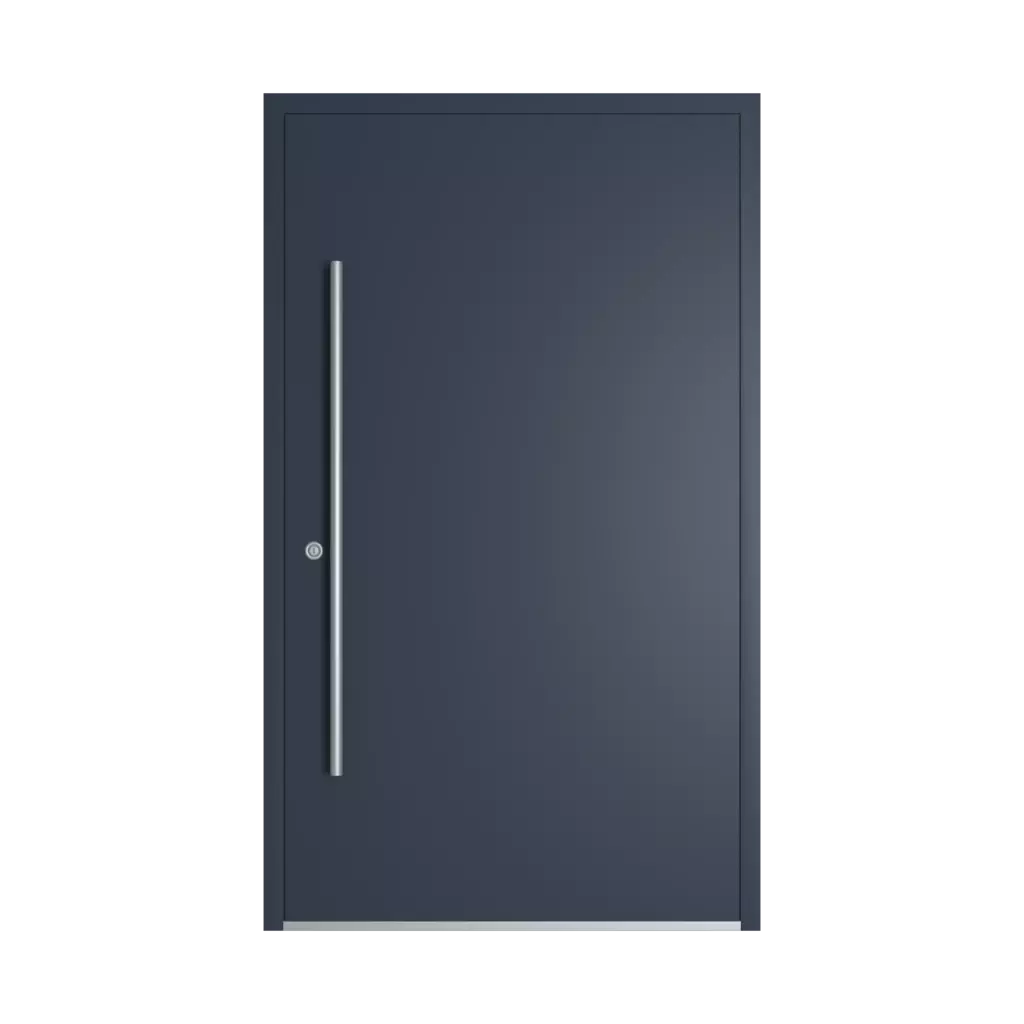 RAL 5008 Grey blue entry-doors models-of-door-fillings dindecor 6023-pvc  