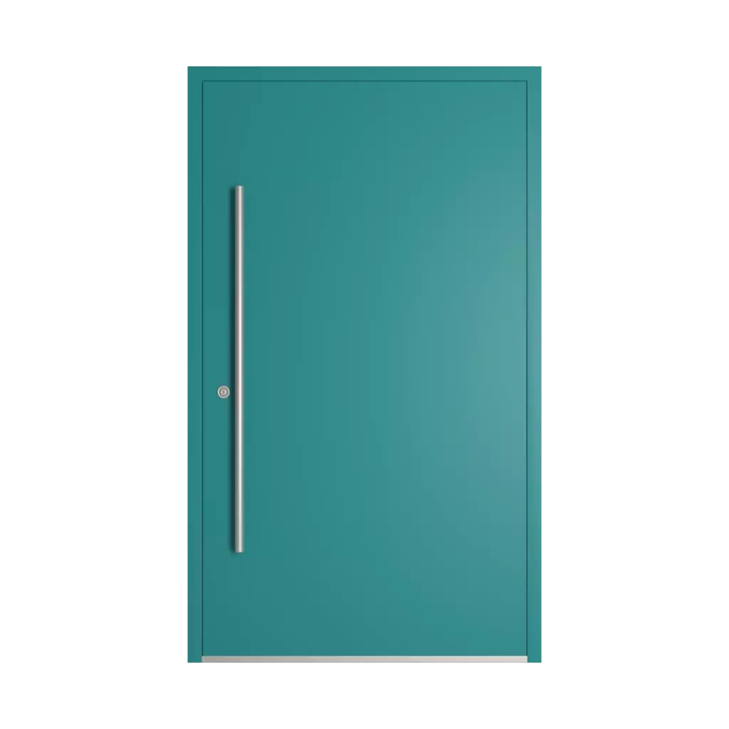 RAL 5018 Turquoise blue entry-doors models-of-door-fillings dindecor 6002-pvc  