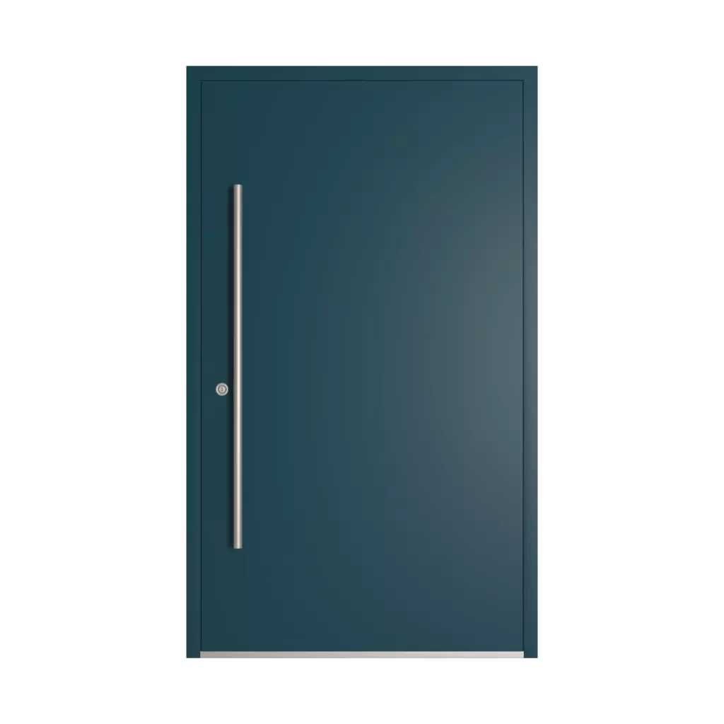 RAL 5020 Ocean blue entry-doors models-of-door-fillings adezo wilno  