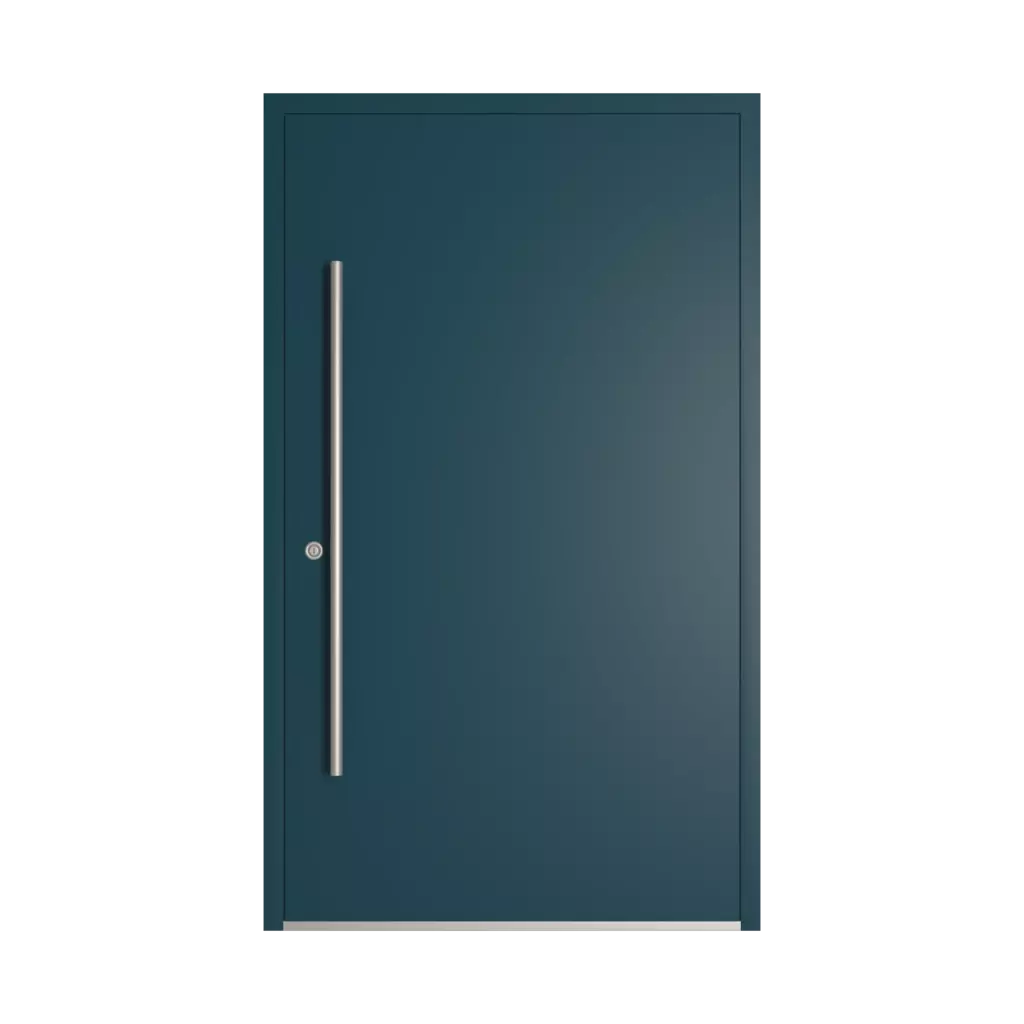 RAL 5020 Ocean blue entry-doors models-of-door-fillings dindecor model-6129  