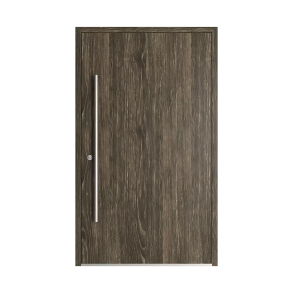 Brown sheffield oak entry-doors models-of-door-fillings dindecor 6013-pvc-black  
