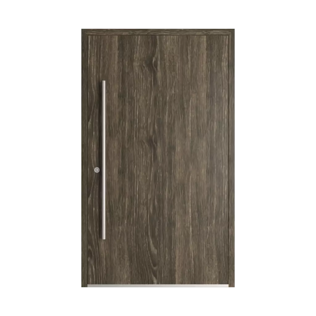 Brown sheffield oak entry-doors models-of-door-fillings dindecor 6005-pvc-black  