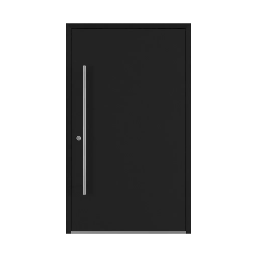 Jet black ✨ entry-doors models-of-door-fillings dindecor 6005-pvc-black  