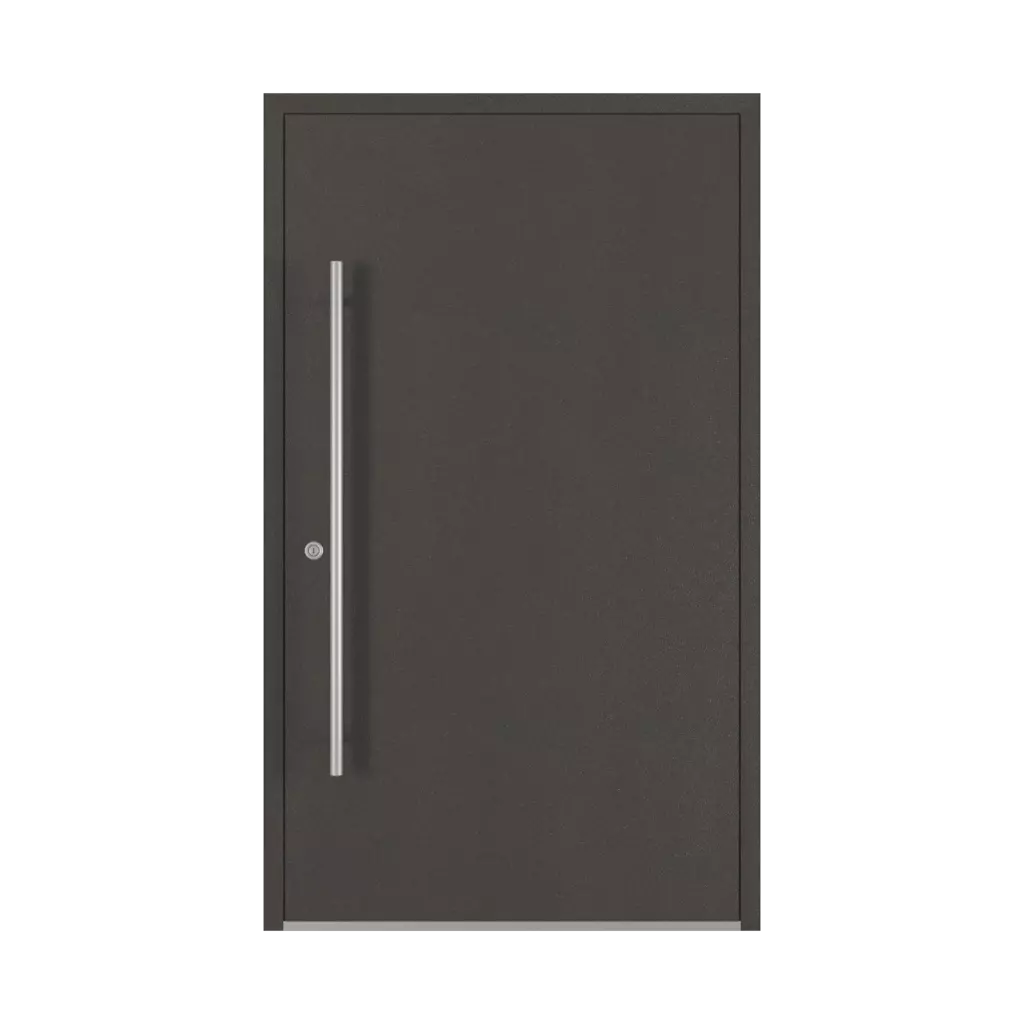 Umber gray aludec entry-doors models-of-door-fillings dindecor 1301-pvc  