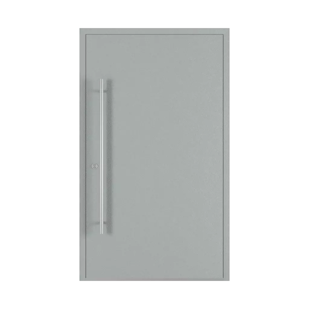 Gray entry-doors models-of-door-fillings dindecor 6005-pvc-black  