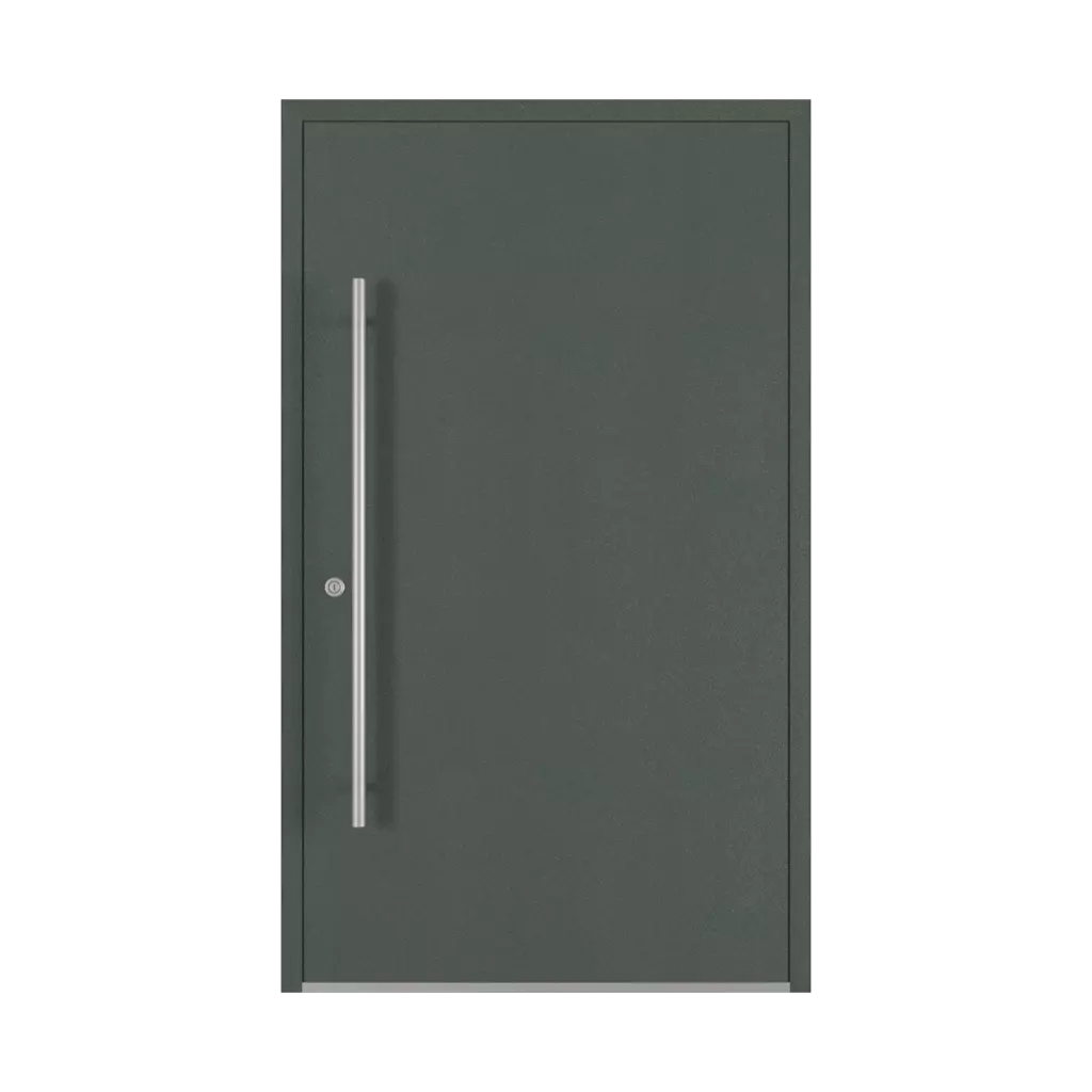 Aludec gray basalt entry-doors models-of-door-fillings dindecor model-6129  