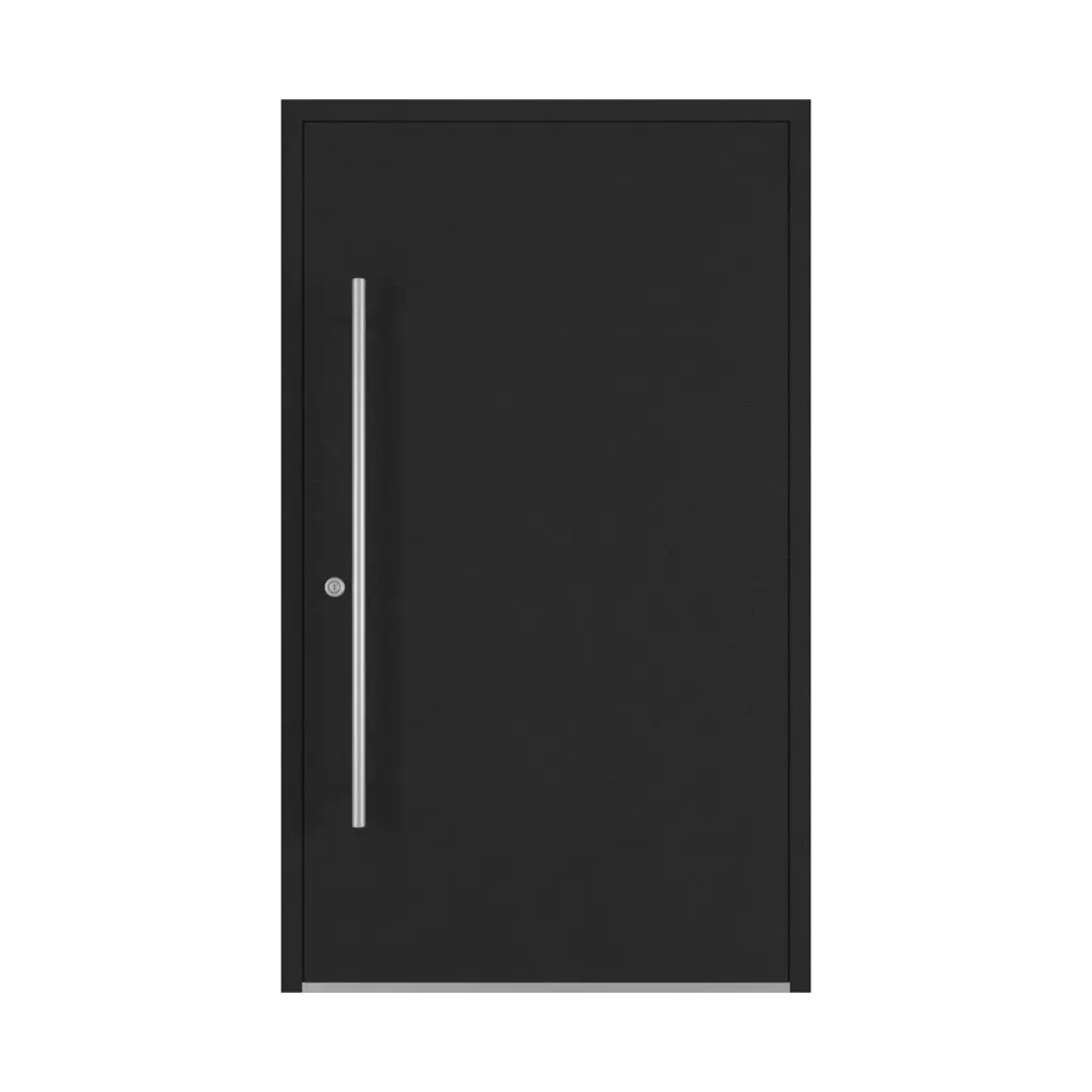 Dark graphite entry-doors models-of-door-fillings dindecor 6013-pvc-black  