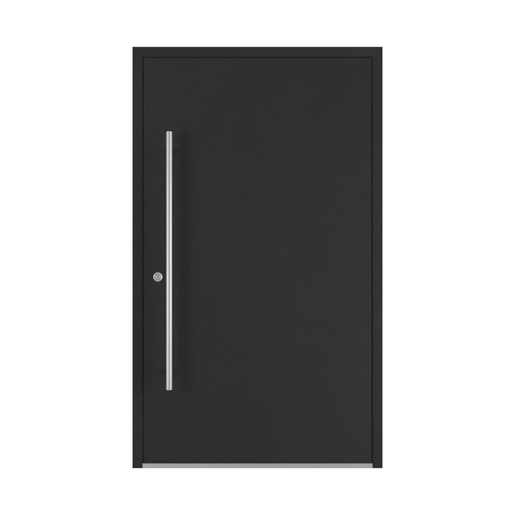 Jet black aludec entry-doors models-of-door-fillings dindecor 5026-black  