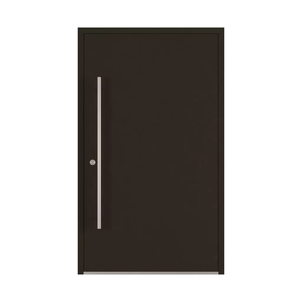 Dark brown matt entry-doors models-of-door-fillings dindecor model-5045  