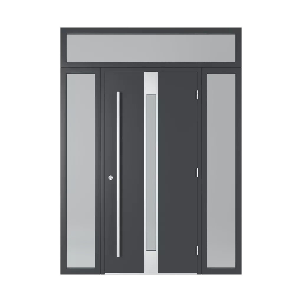 Door with glass transom entry-doors models-of-door-fillings dindecor 6023-pvc  