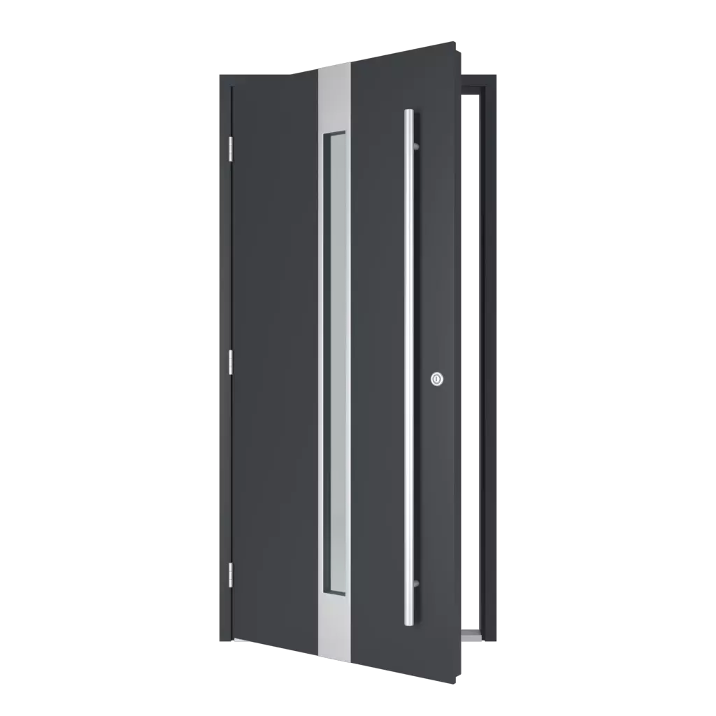 The left one opens outwards entry-doors models-of-door-fillings dindecor model-6129  