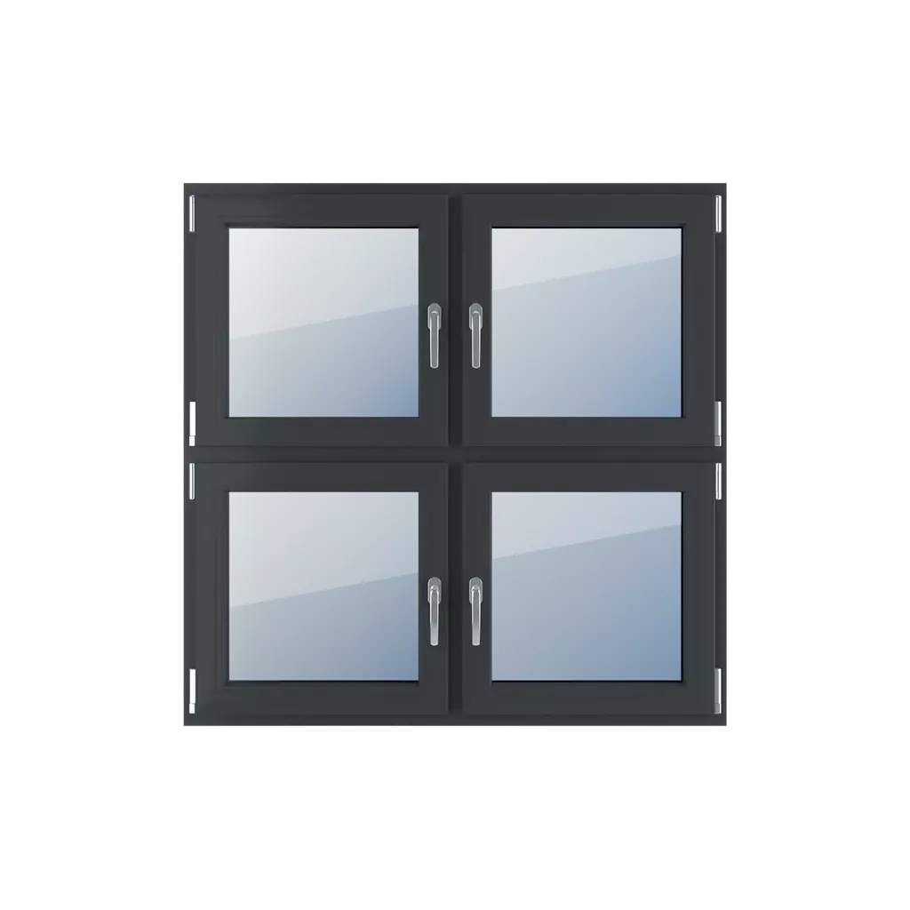 Symmetrical division horizontal 50-50 windows types-of-windows four-leaf   