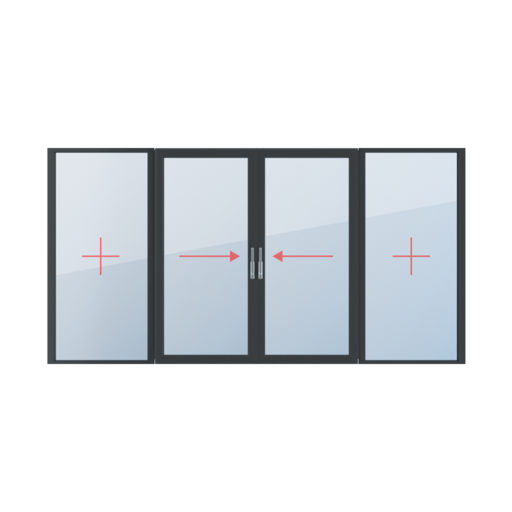 Fixed glazing, sliding left, sliding right windows types-of-windows patio-sliding-door-smart-slide four-leaf-2  