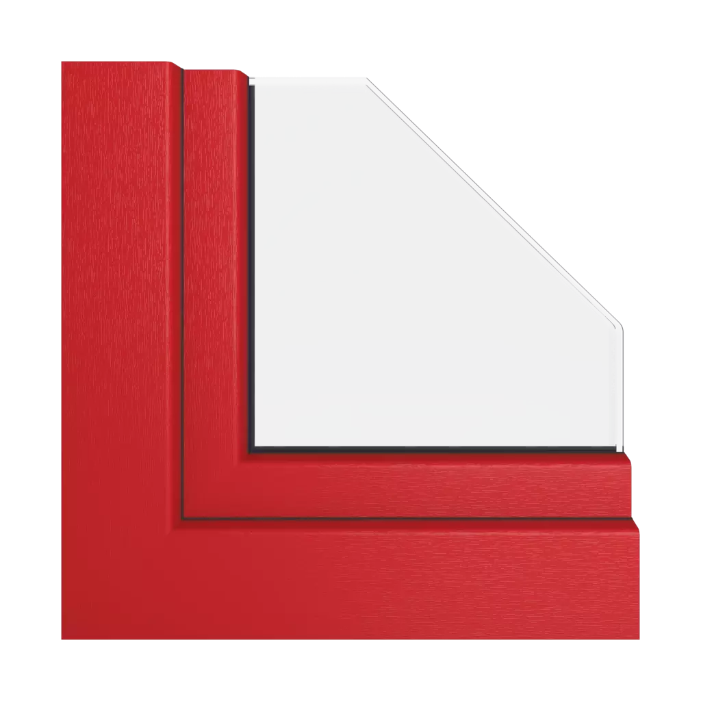Carmine red windows window-profiles veka vekamotion-82