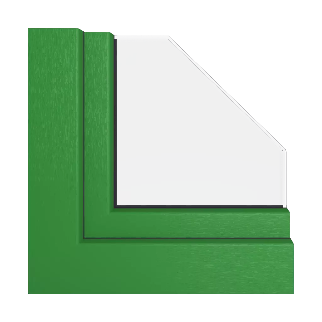 Emerald green windows window-profiles veka vekamotion-82