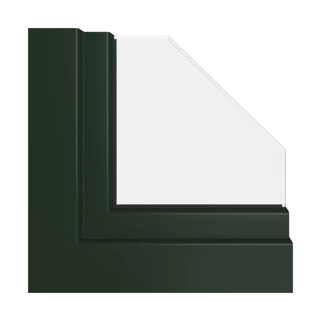 Dark green ultramatt windows window-profiles veka vekamotion-82