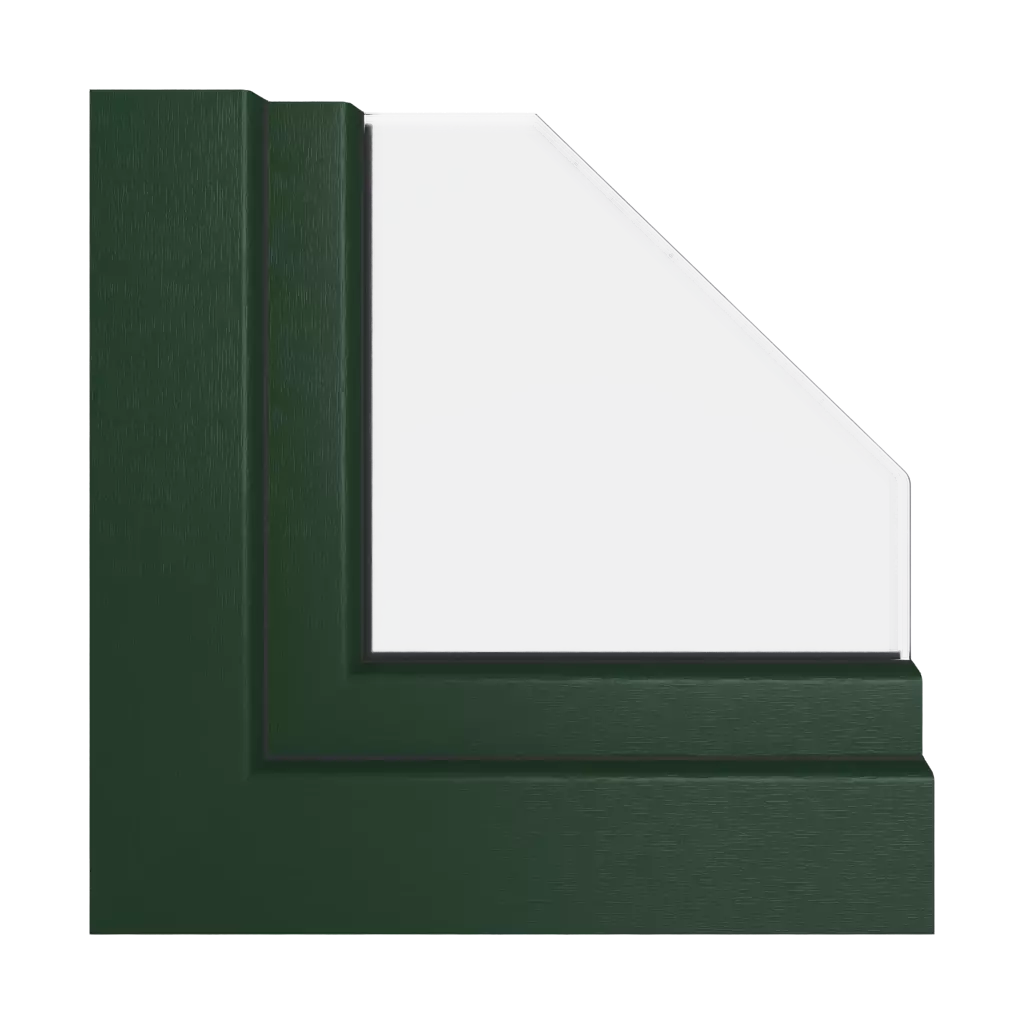Dark green windows window-profiles veka vekamotion-82