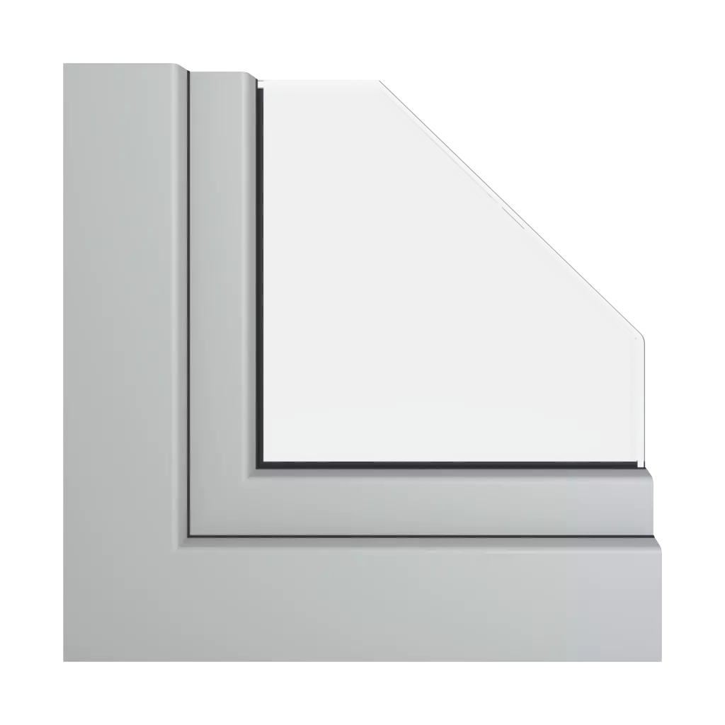 Silver gray smooth windows window-profiles veka vekamotion-82