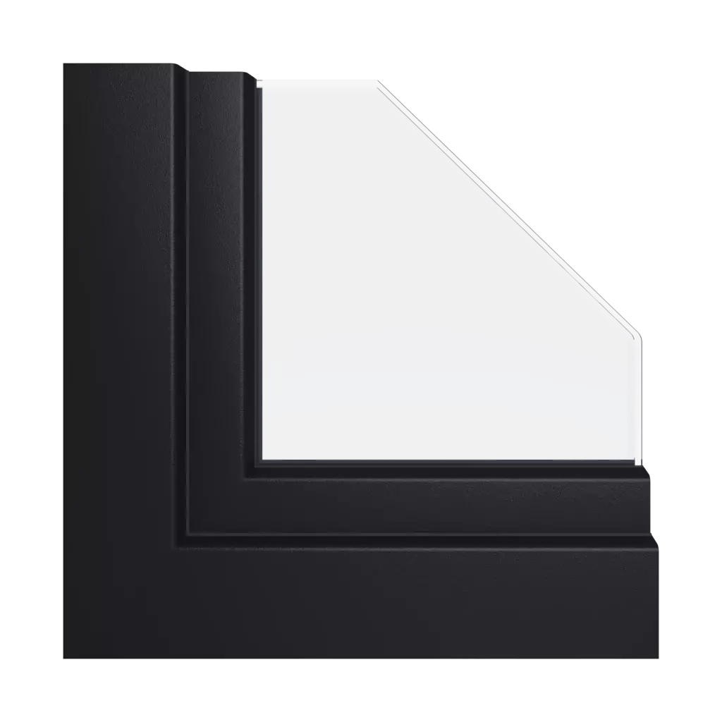 Jet black ✨ windows types-of-windows four-leaf vertical-asymmetric-division-70-30 