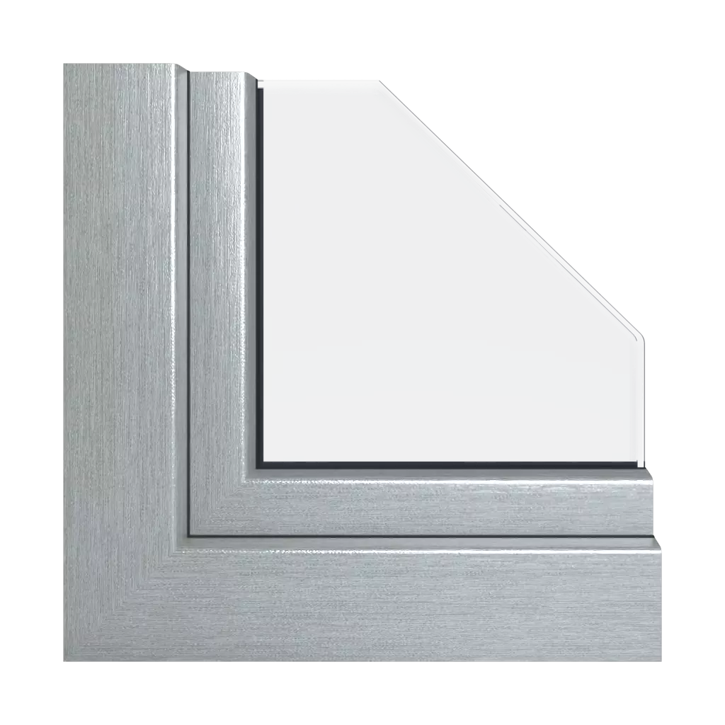 Brushed silver aluminum windows window-profiles veka vekamotion-82