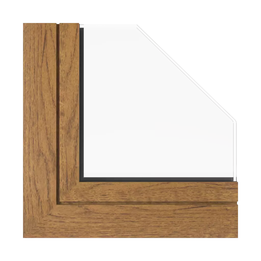 Rustic oak windows window-profiles aluprof mb-sr50n-efekt