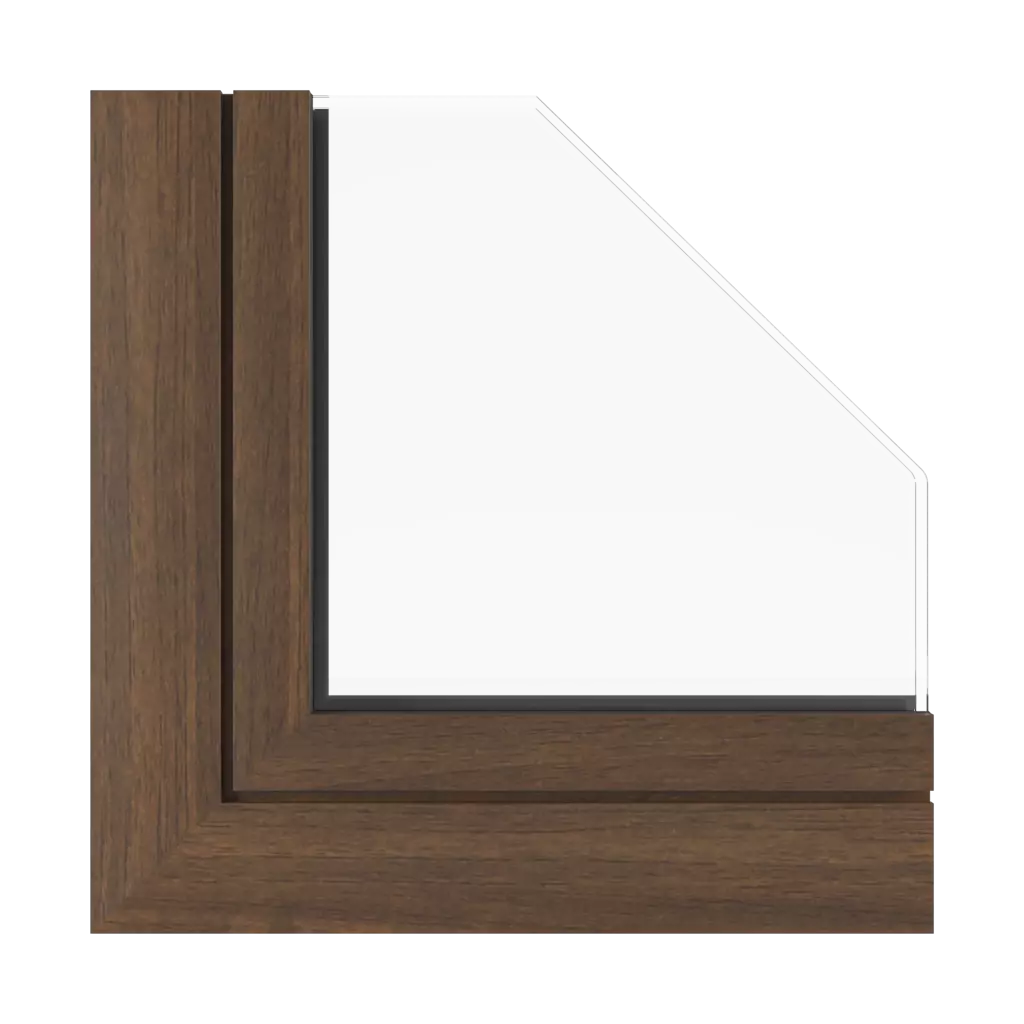 Dark walnut windows window-profiles aluprof mb-sr50n-efekt