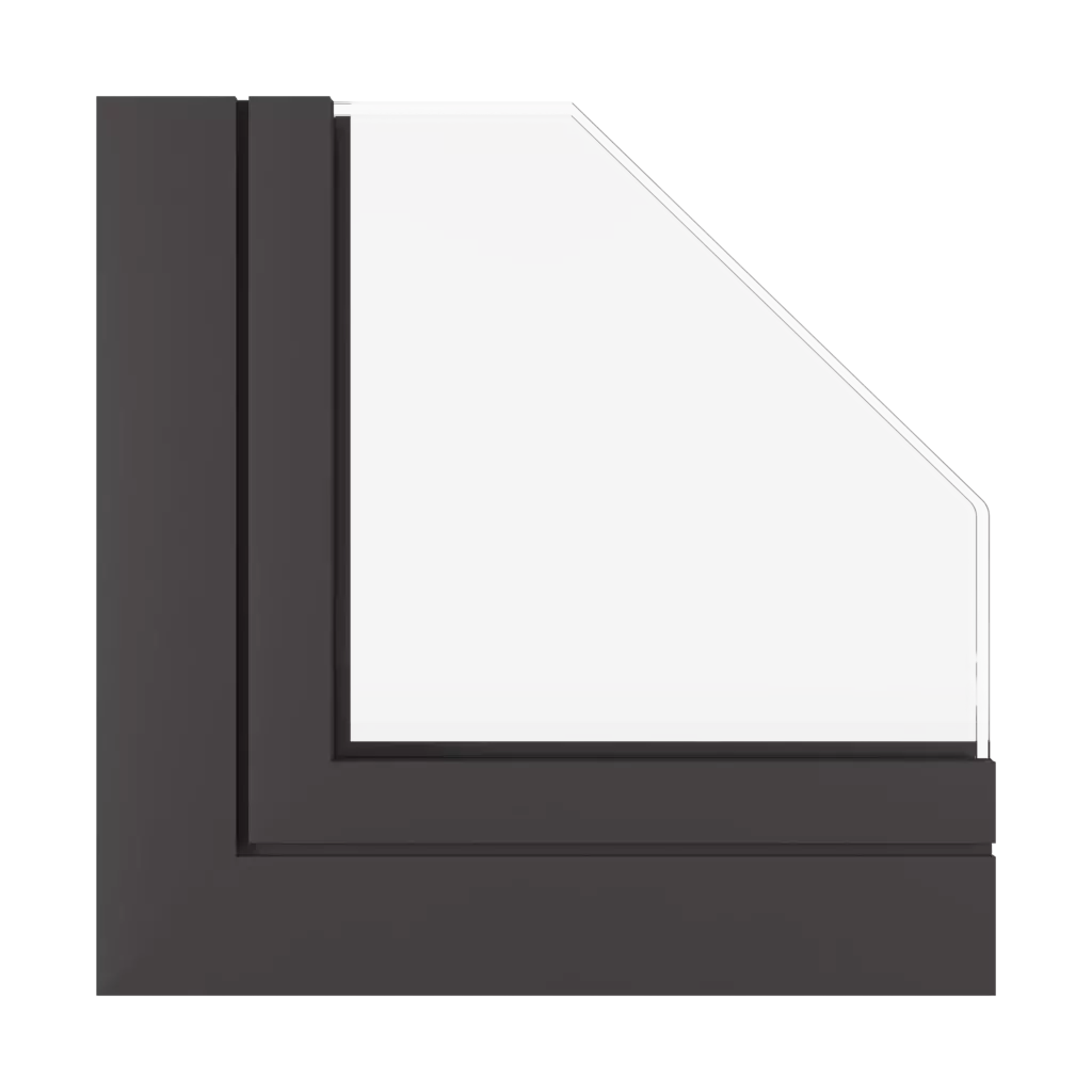 Grey brown matt windows window-profiles aluprof mb-78ei-seamless-fireproof-partition-wall