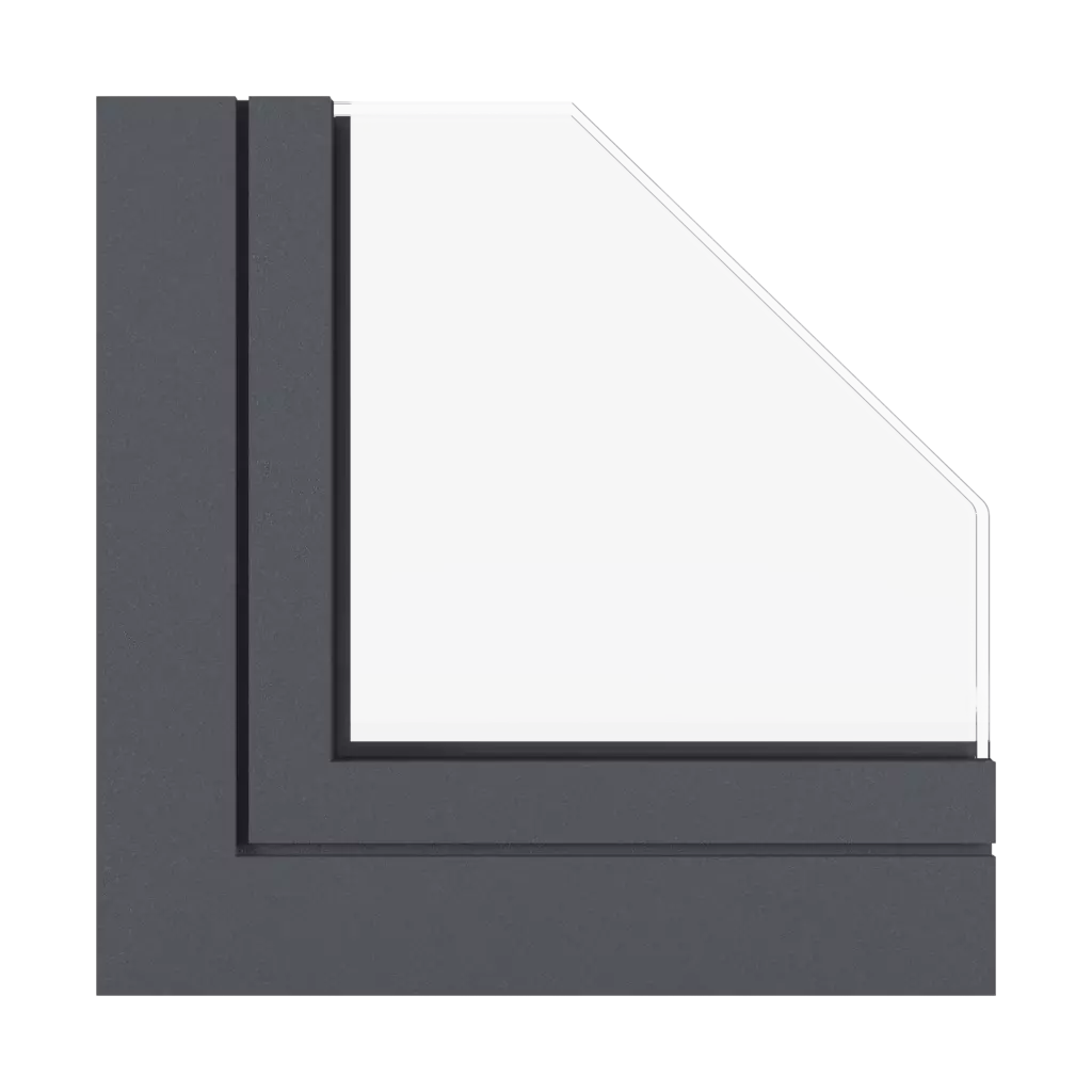 Graphite gray fine structure windows window-profiles aluprof mb-60e-ei