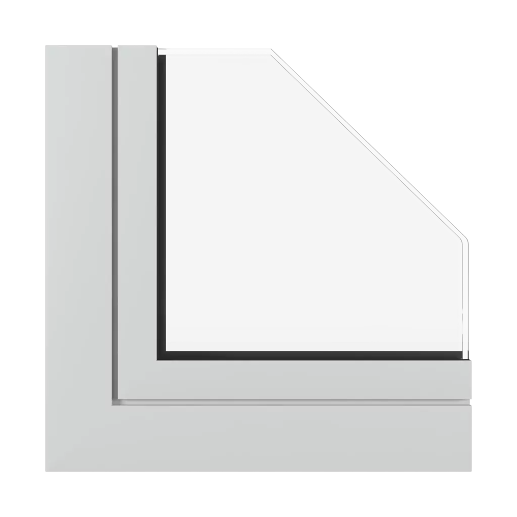 Light gray matt windows window-profiles aluprof mb-sr50n-efekt
