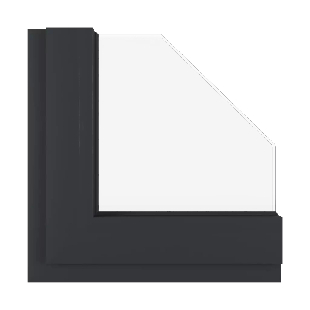 Black grey matt windows window-color aluprof-colors black-gray interior