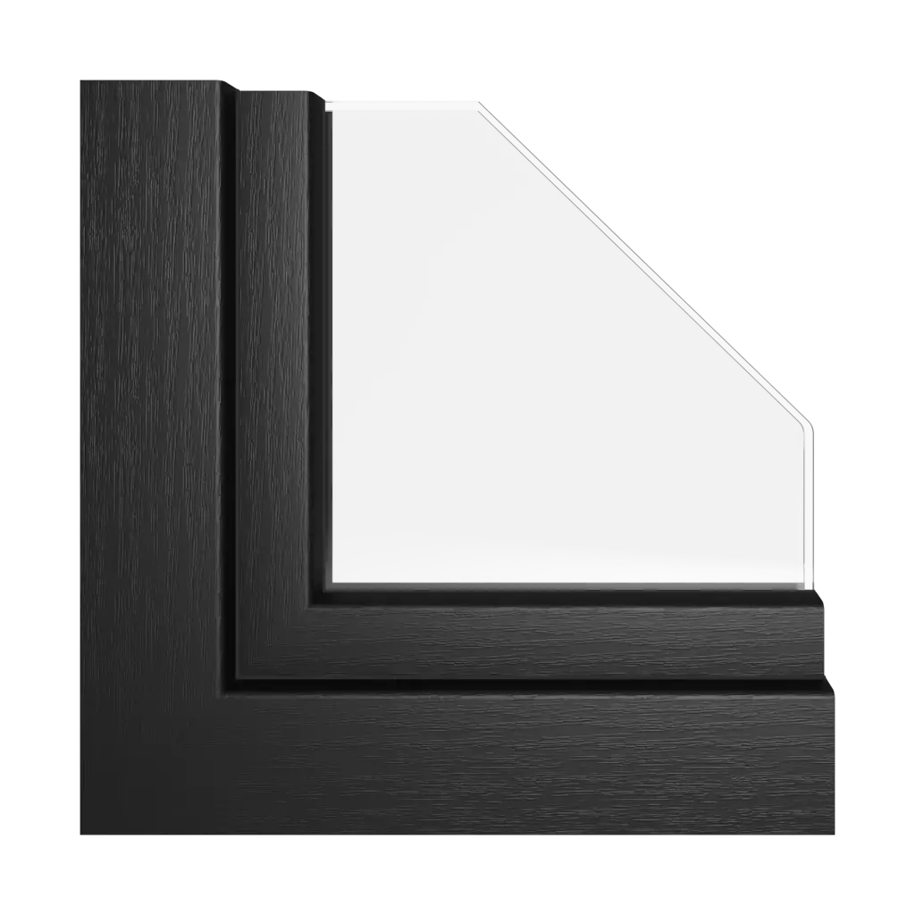 Jet black windows window-color rehau-colors black