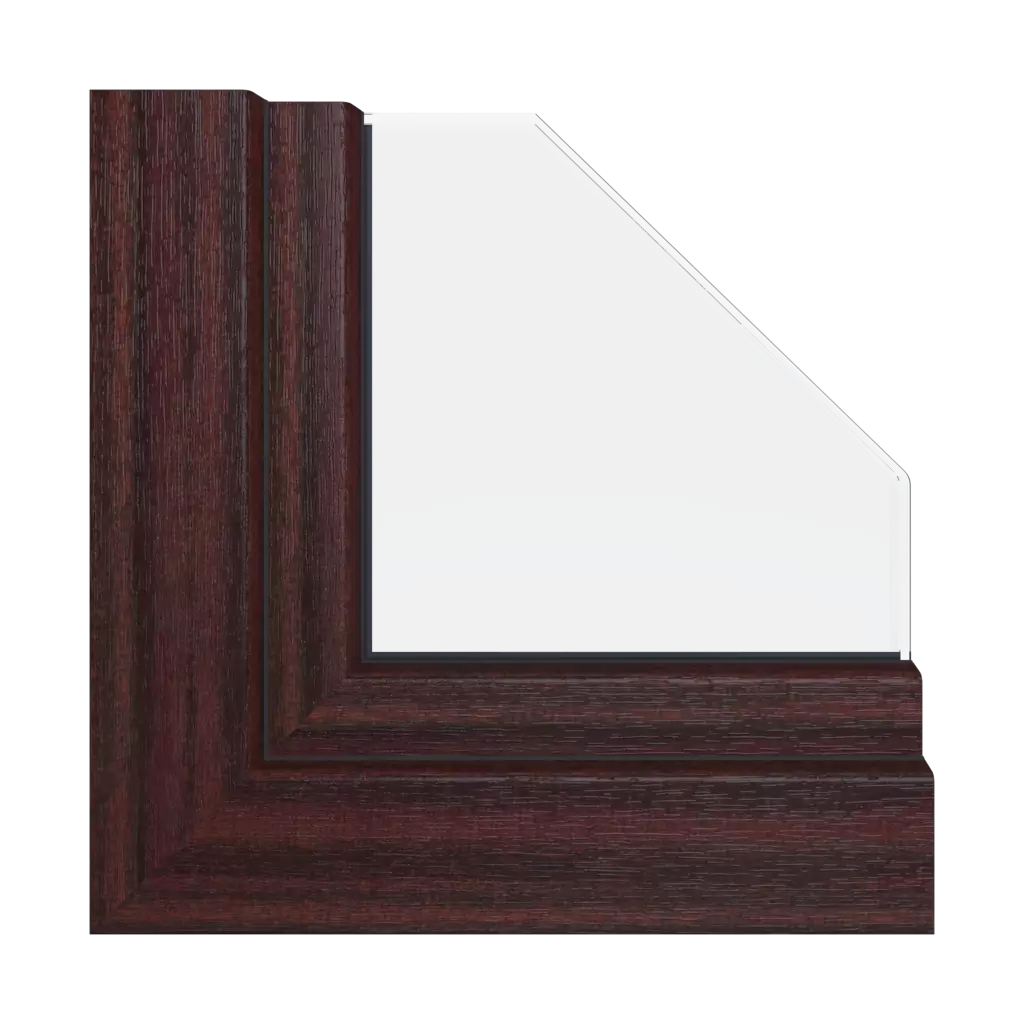Mahogany windows window-profiles aluplast ideal-8000