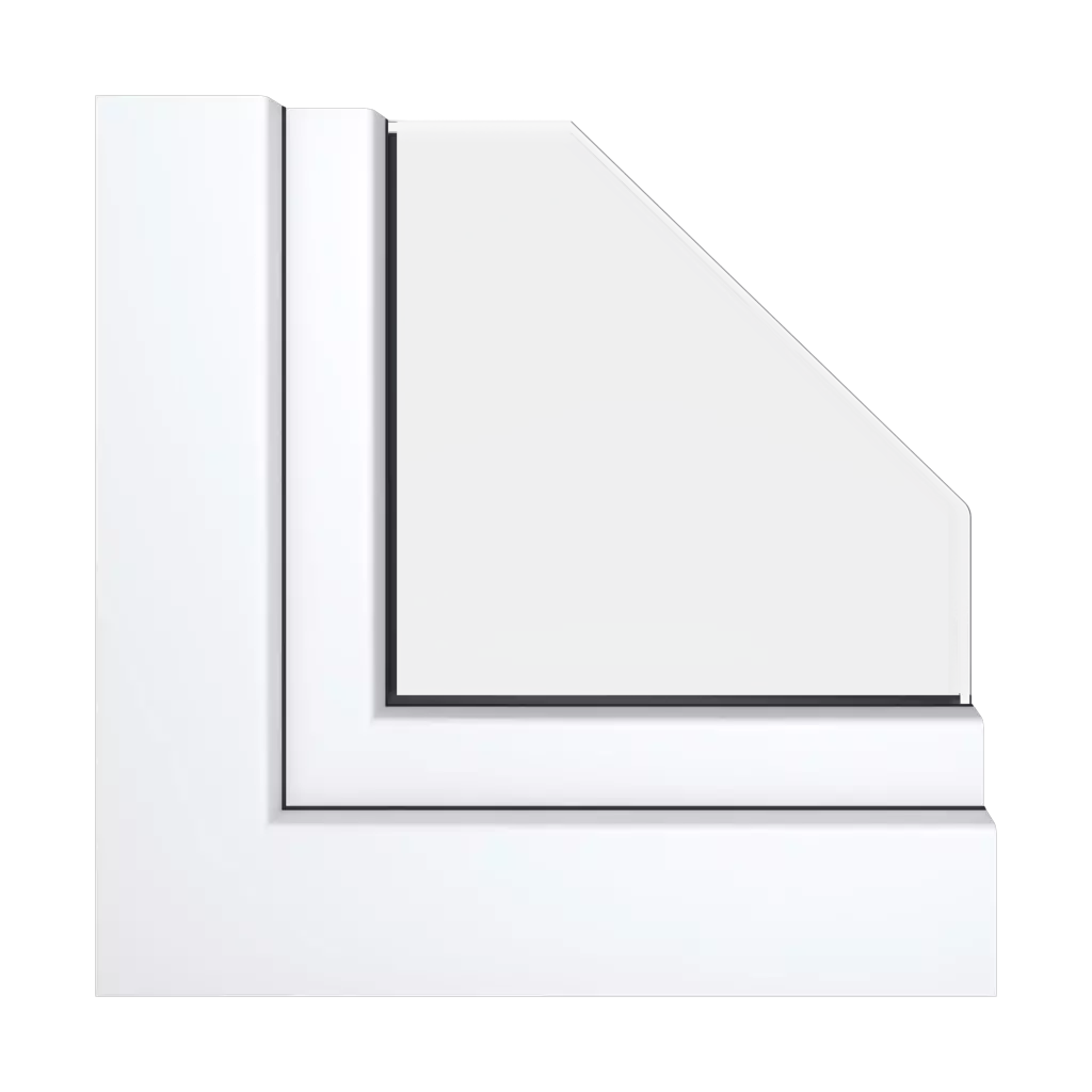 Traffic white aludec windows window-profiles aluplast ideal-8000