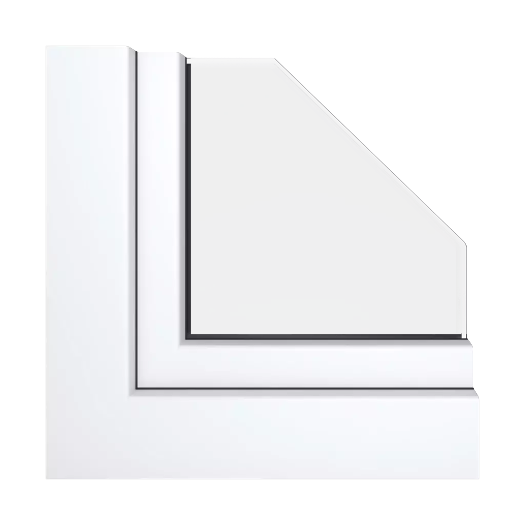 Traffic white aludec windows window-profiles aluplast ideal-4000