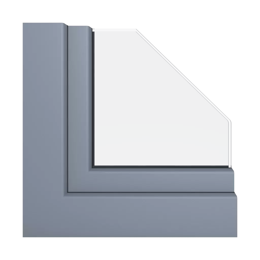 Gray silver smooth windows window-profiles schuco corona-si-82