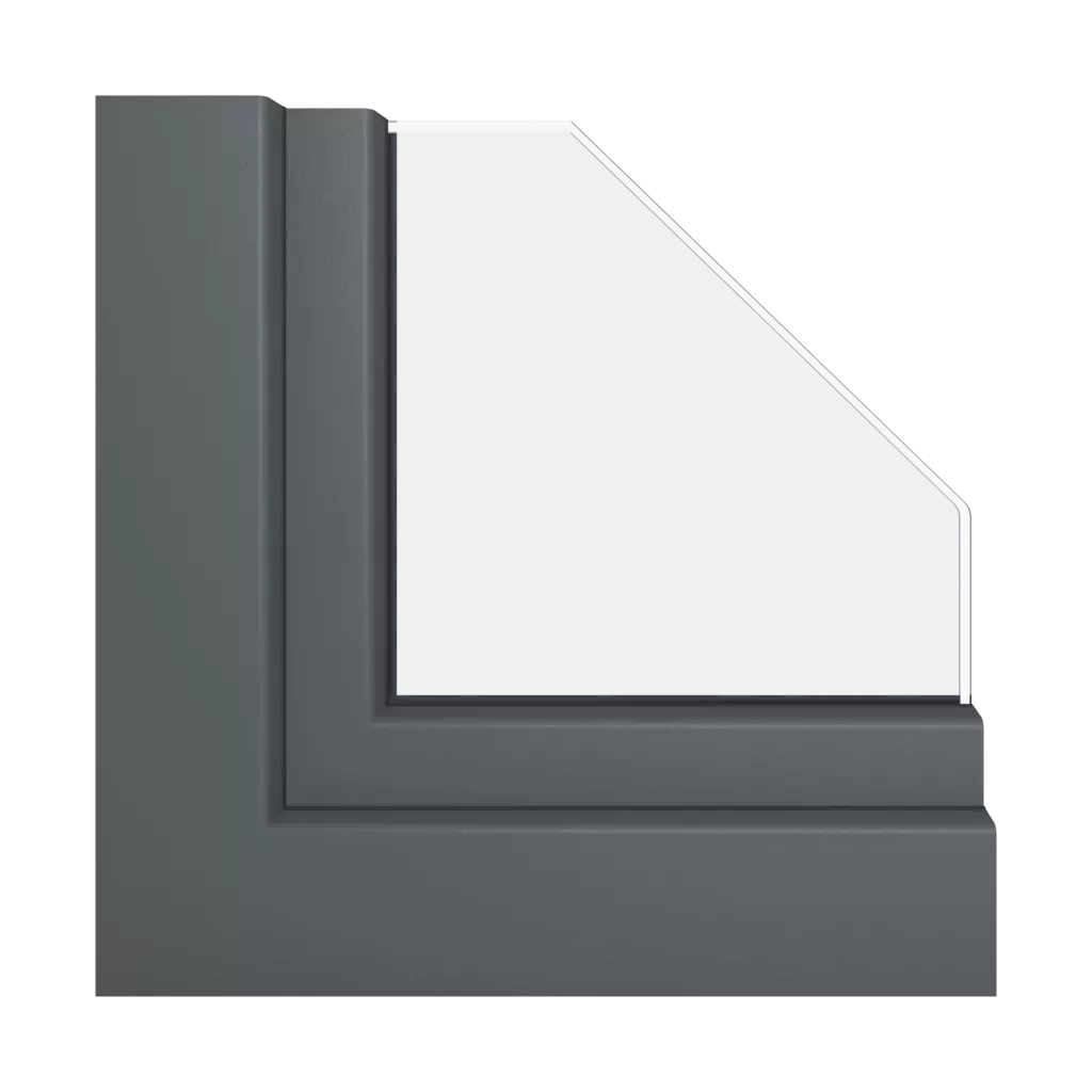 Basalt gray smooth windows window-profiles schuco corona-si-82