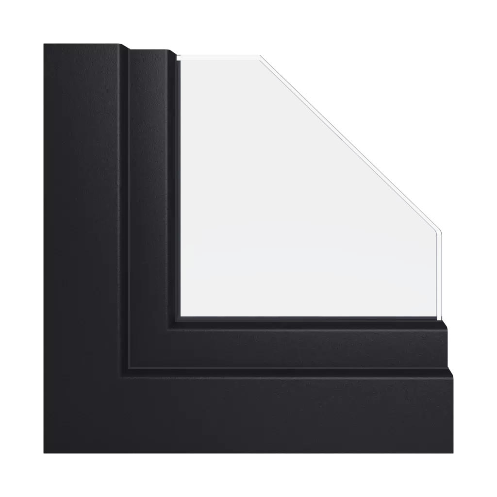Gray black smooth windows window-profiles schuco corona-si-82