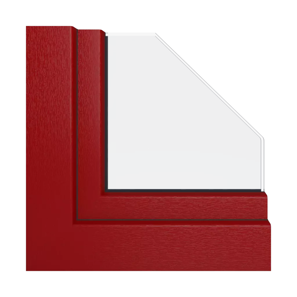 Bright red windows window-color schuco-colors   