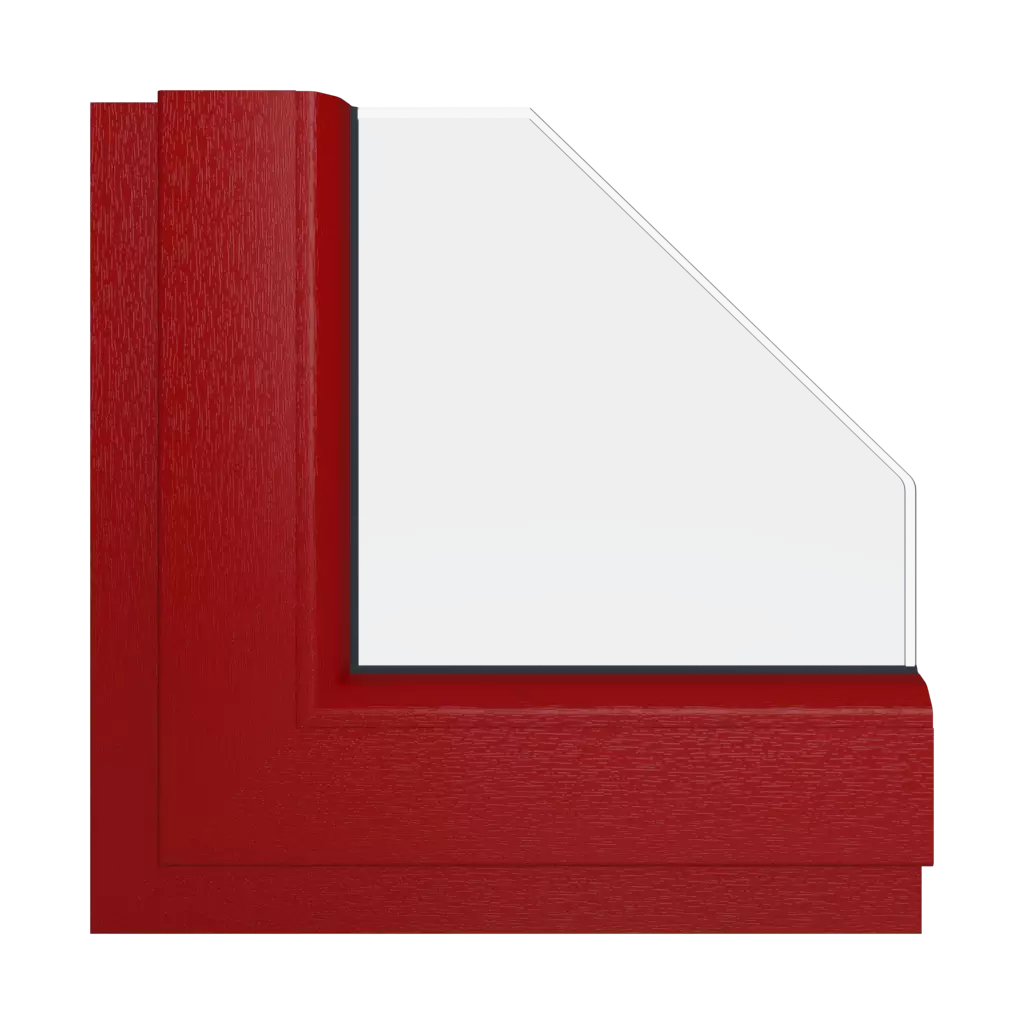 Bright red windows window-color schuco-colors bright-red interior