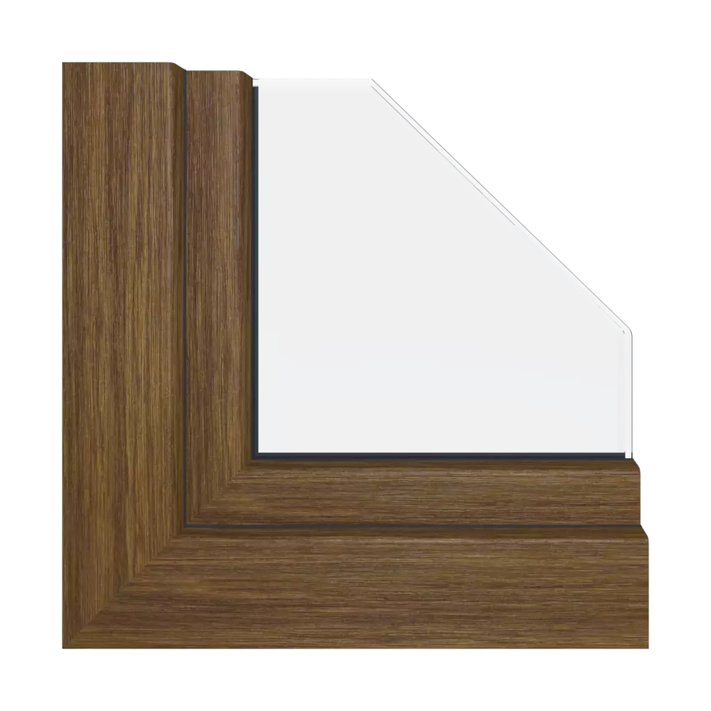 Rustic oak windows window-profiles gealan hst-s-9000
