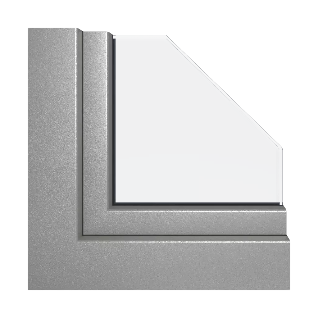 Silver similar to RAL 9007 acrycolor windows window-profiles gealan hst-s-9000