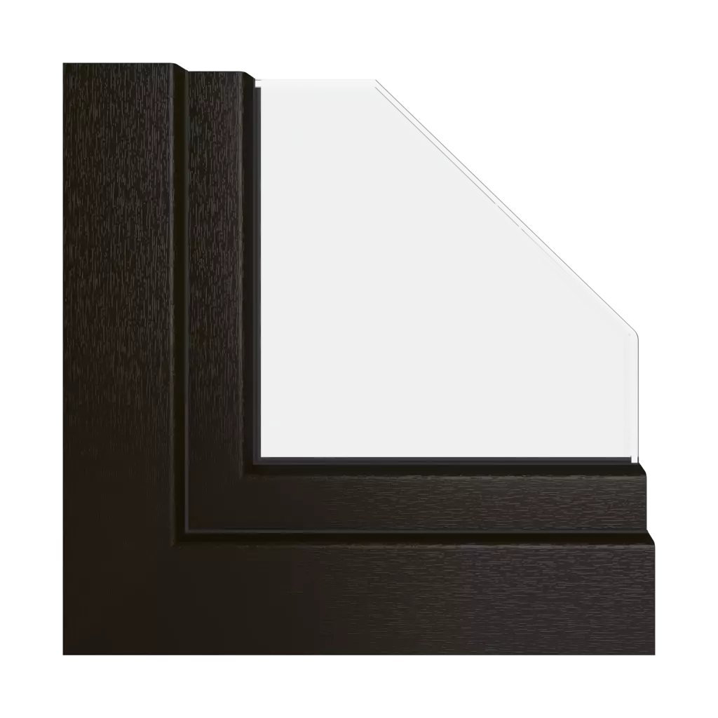 Black and brown windows window-profiles gealan hst-s-9000