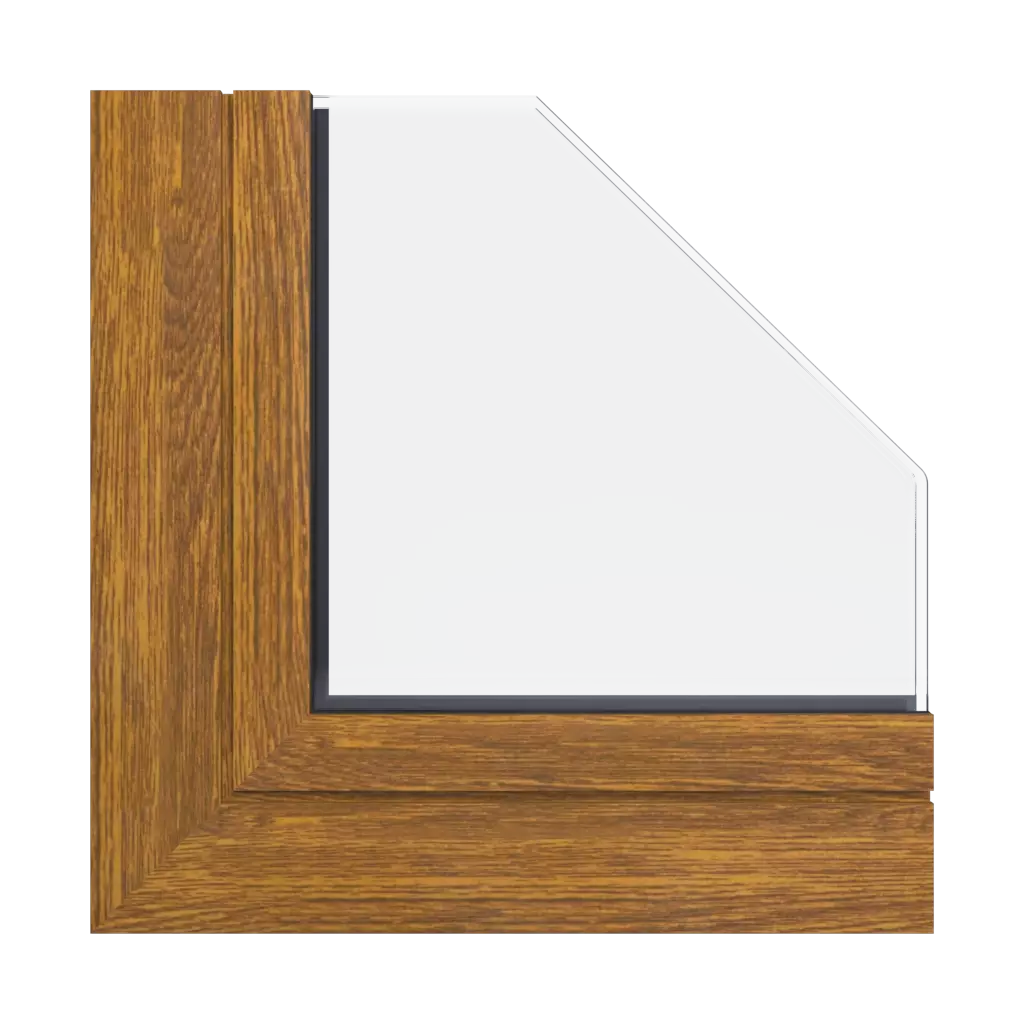 Classic golden oak wood effect ✨ windows types-of-windows four-leaf 70-30-vertical-asymmetrical-division-with-a-movable-mullion 