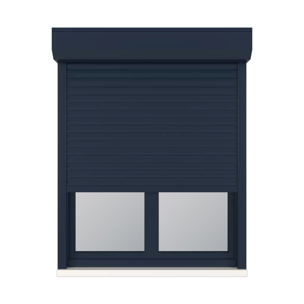 Steel blue windows window-accessories roller-blinds aluprof