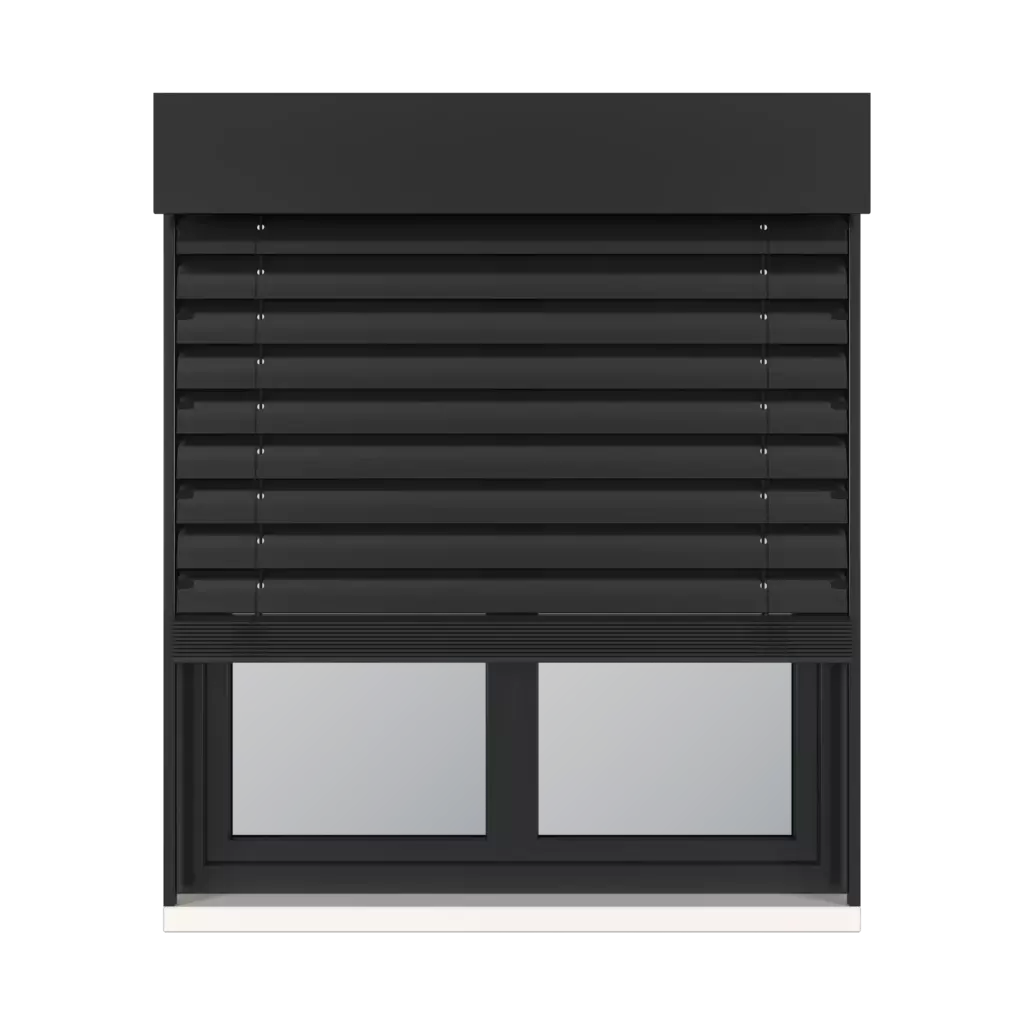 Black RAL 9005 windows window-accessories facade-blinds aluprof