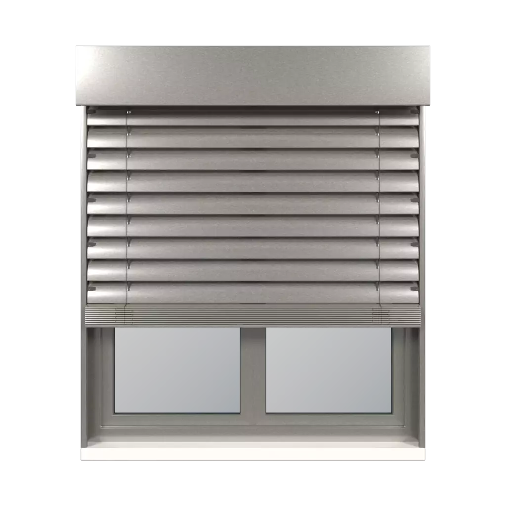 Gray aluminum RAL 9007 windows window-accessories facade-blinds aluprof