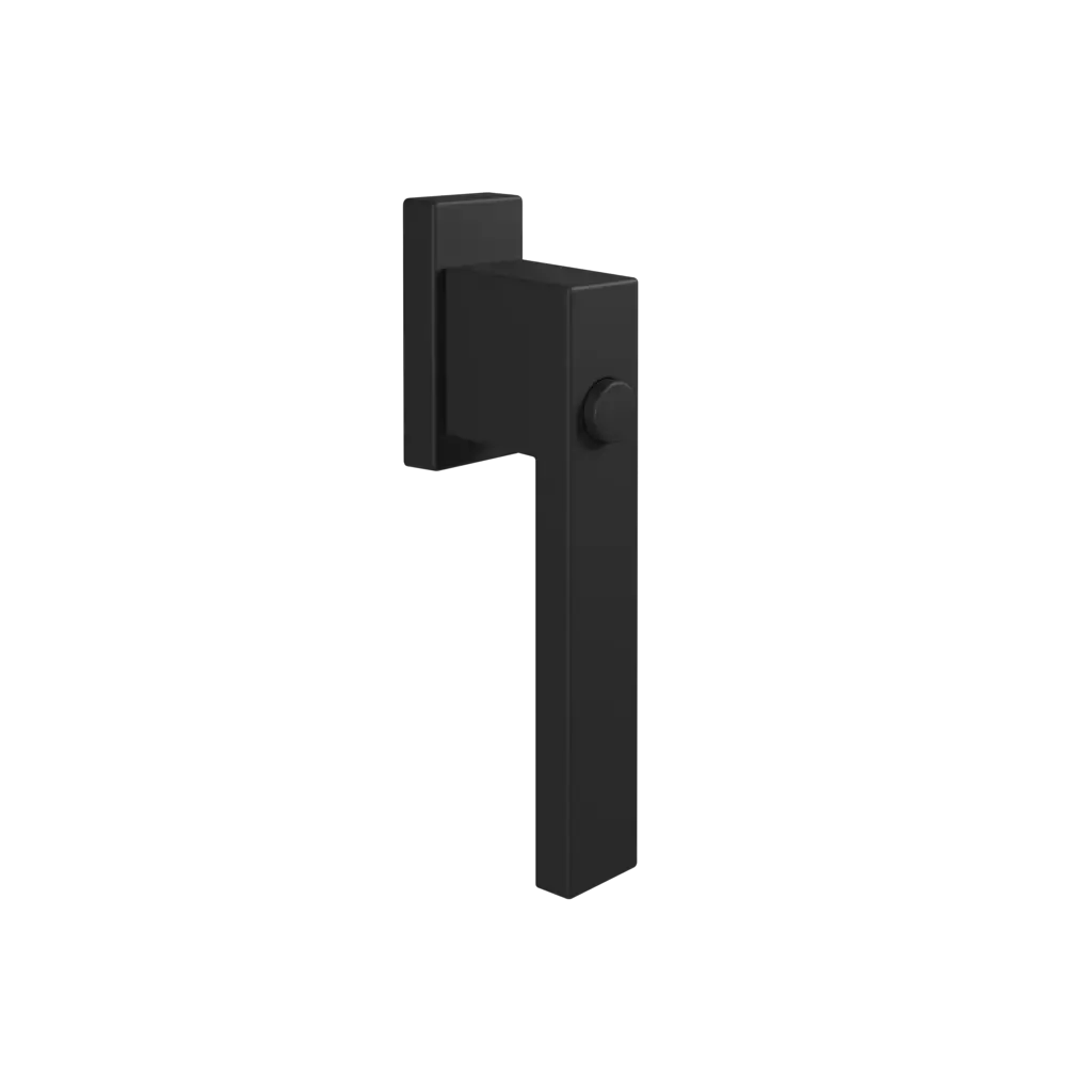 Handle with button Dublin black windows window-color  